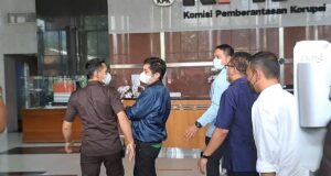 Mardani Maming Tiba di Gedung KPK untuk jalani pemeriksaan sebagai tersangka