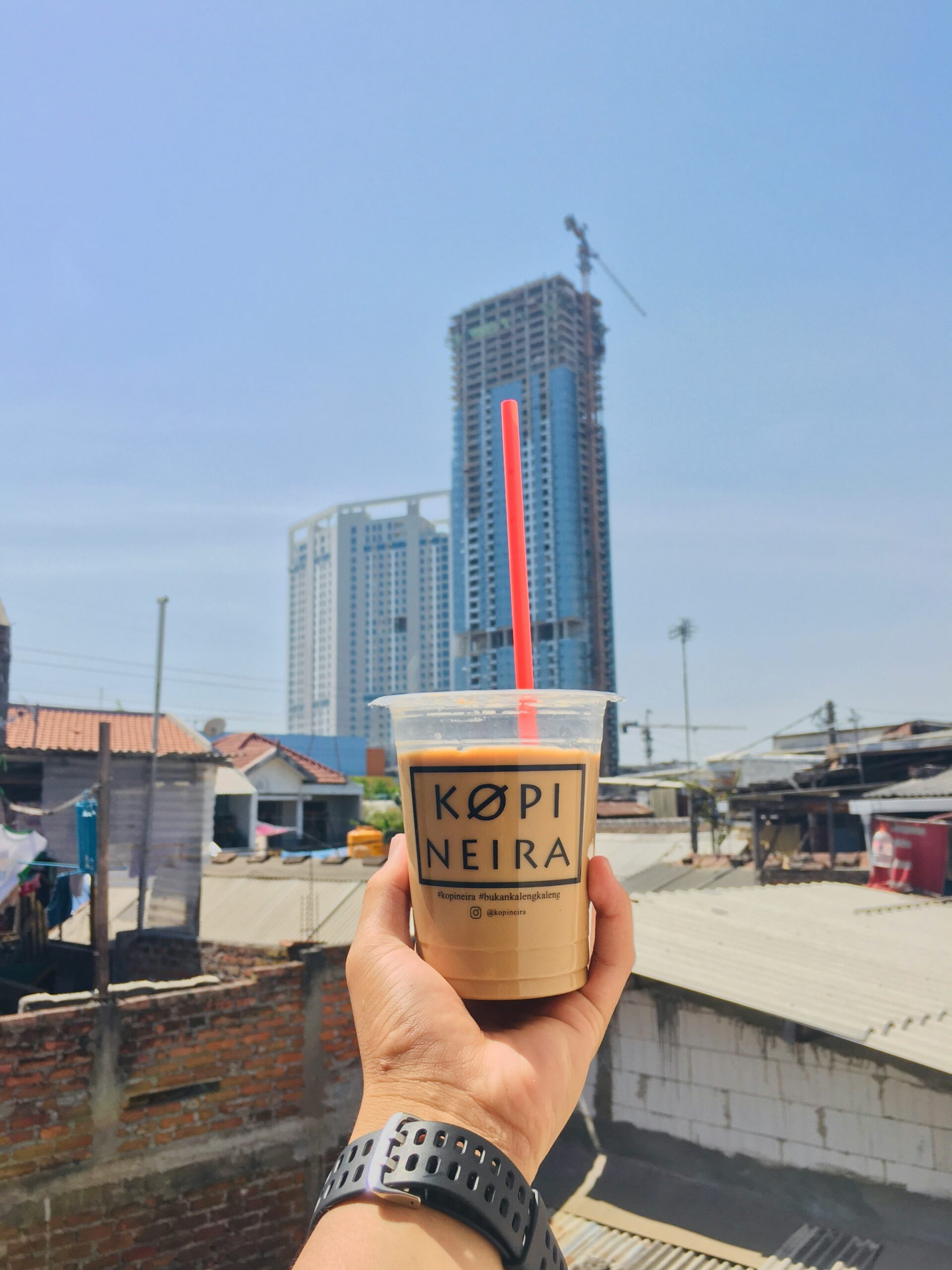 person holding white and