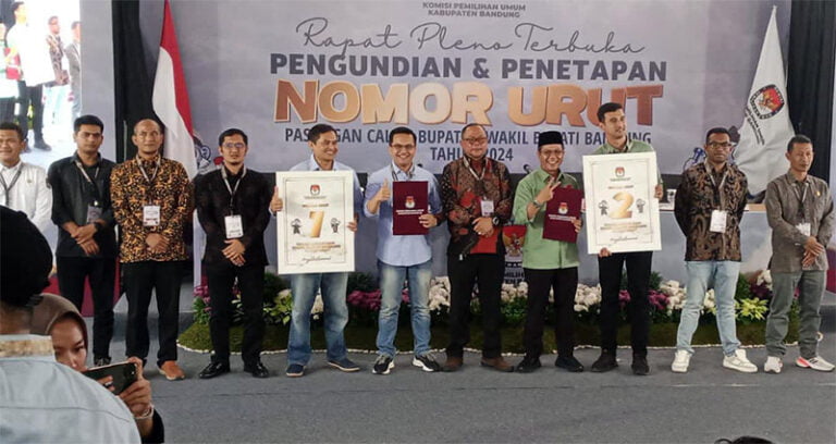 KPU Tetapkan Nomor Urut Paslon Pilkada Kabupaten Bandung