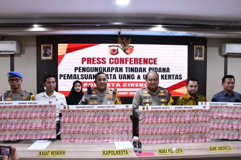 Polresta Cirebon Ungkap Peredaran Uang Palsu Jelang Lebaran, Nilai Barang Bukti Ditaksir Rp12 Miliar