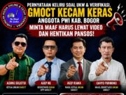 Pernyataan Keliru Soal UKW & Verifikasi, GMOCT Kecam Keras Anggota PWI Kab. Bogor Minta Maaf Harus Lewat Video dan Hentikan Pansos