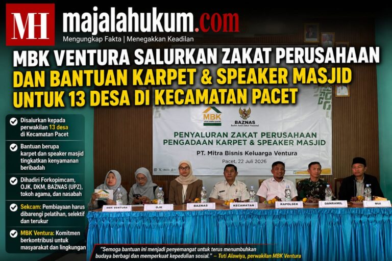 MBK Ventura Salurkan Zakat Perusahaan dan Bantuan Sarana Ibadah untuk 13 Desa di Kecamatan Pacet