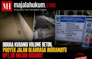 Diduga Kurangi Volume Beton, Proyek Rehabilitasi Jalan Olahraga Rp2,39 Miliar di Indramayu Jadi Sorotan