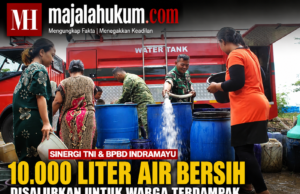 Kodim 0616 Indramayu dan BPBD Salurkan 10.000 Liter Air Bersih untuk Warga Terdampak Kekeringan di Krangkeng
