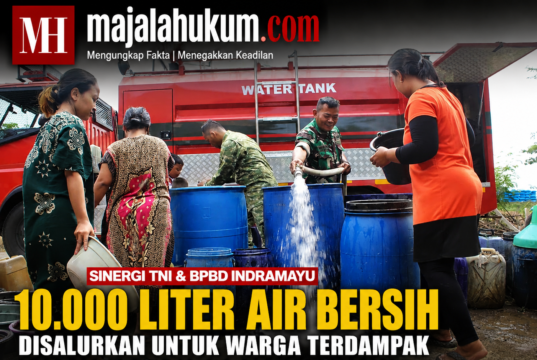 Kodim 0616 Indramayu dan BPBD Salurkan 10.000 Liter Air Bersih untuk Warga Terdampak Kekeringan di Krangkeng