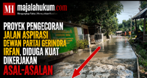 Proyek Pengecoran Jalan Aspirasi Anggota DPRD Gerindra Irfan Diduga Dikerjakan Asal-Asalan