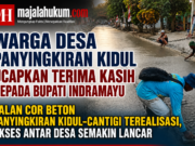 Warga Panyingkiran Kidul Ucapkan Terima Kasih kepada Bupati Indramayu