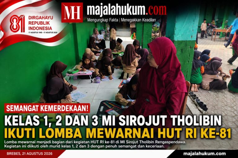 Semarak HUT RI ke-81, Siswa Kelas 1–3 MI Sirojut Tholibin Rengaspendawa Ikuti Lomba Mewarnai