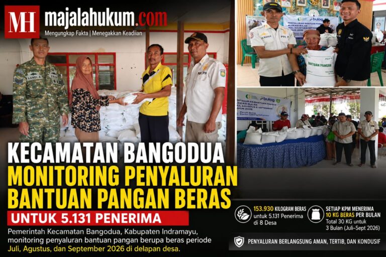 Kecamatan Bangodua Monitoring Penyaluran Bantuan Pangan Beras untuk 5.131 Penerima