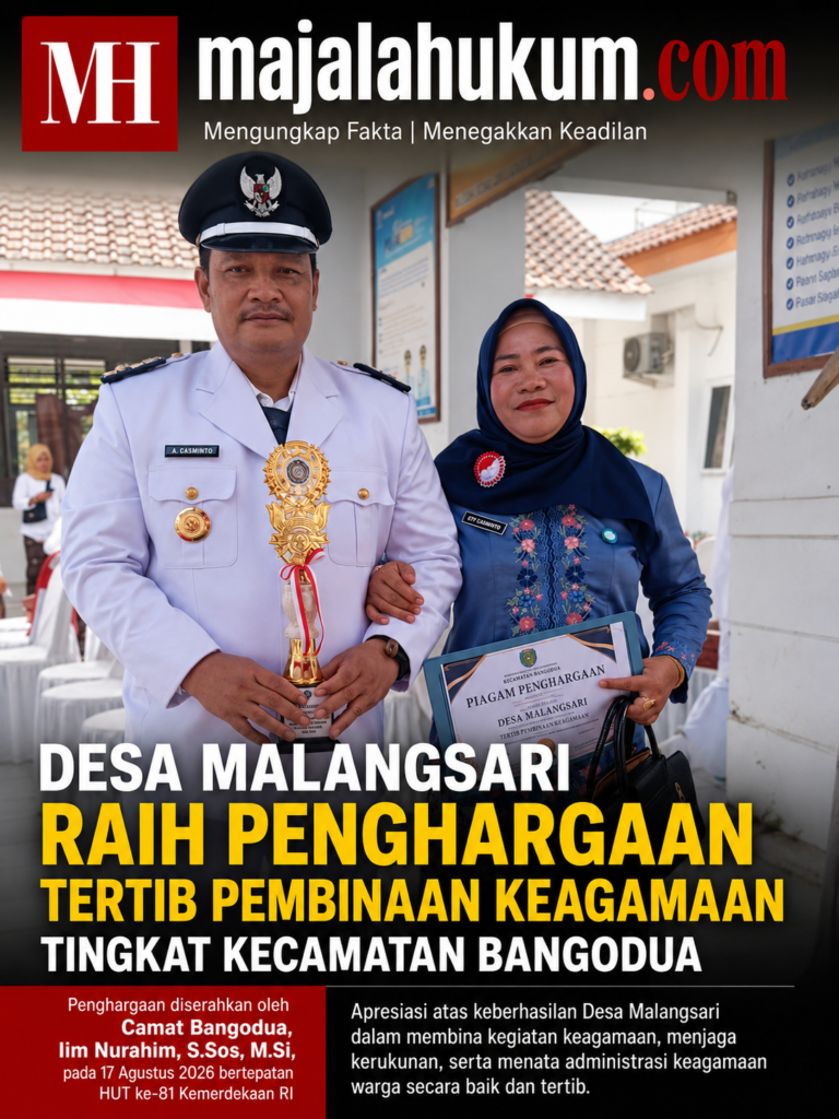 Desa Malangsari Raih Penghargaan Tertib Pembinaan Keagamaan Tingkat Kecamatan Bangodua