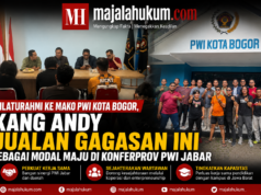 Silaturahmi ke Mako PWI Kota Bogor, Kang Andy Jualan Gagasan sebagai Modal Maju di Konferprov PWI Jabar