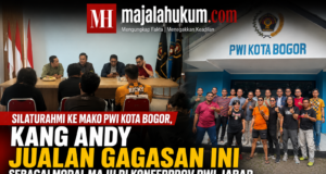 Silaturahmi ke Mako PWI Kota Bogor, Kang Andy Jualan Gagasan sebagai Modal Maju di Konferprov PWI Jabar