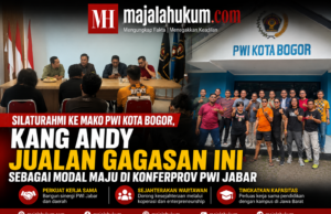 Silaturahmi ke Mako PWI Kota Bogor, Kang Andy Jualan Gagasan sebagai Modal Maju di Konferprov PWI Jabar