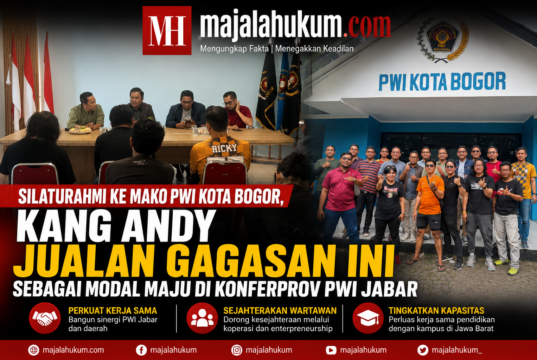 Silaturahmi ke Mako PWI Kota Bogor, Kang Andy Jualan Gagasan sebagai Modal Maju di Konferprov PWI Jabar
