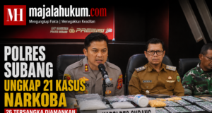 Polres Subang Ungkap 21 Kasus Narkoba, 26 Tersangka Diamankan
