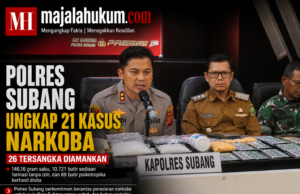Polres Subang Ungkap 21 Kasus Narkoba, 26 Tersangka Diamankan