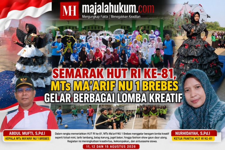 Semarak HUT RI ke-81, MTs Ma’arif NU 1 Brebes Gelar Beragam Lomba Kreatif