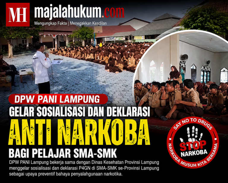 DPW PANI Lampung Perkuat Program P4GN, Gelar Sosialisasi dan Deklarasi Anti Narkoba bagi Pelajar SMA-SMK