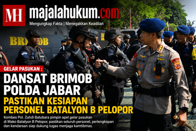 Dansat Brimob Polda Jabar Pimpin Gelar Pasukan, Pastikan Kesiapan Personel Batalyon B Pelopor