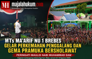 MTs Ma’arif NU 1 Brebes Gelar Perkemahan Penggalang dan Gema Pramuka Bersholawat