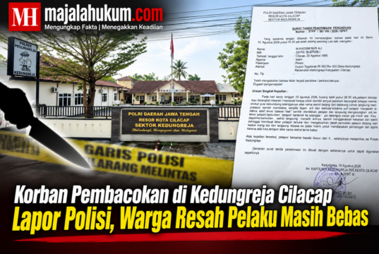 Korban Pembacokan di Kedungreja Cilacap Lapor Polisi, Warga Resah Terduga Pelaku Masih Bebas