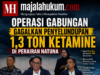 Operasi Gabungan Gagalkan Penyelundupan 1,3 Ton Ketamine di Perairan Natuna