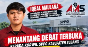 AMS TANTANG KORWIL SPPG SUBANG DEBAT TERBUKA: LEGALITAS DAPUR, LAY OUT, HINGGA TATA KELOLA ANGGARAN HARUS TERANG BENDERANG