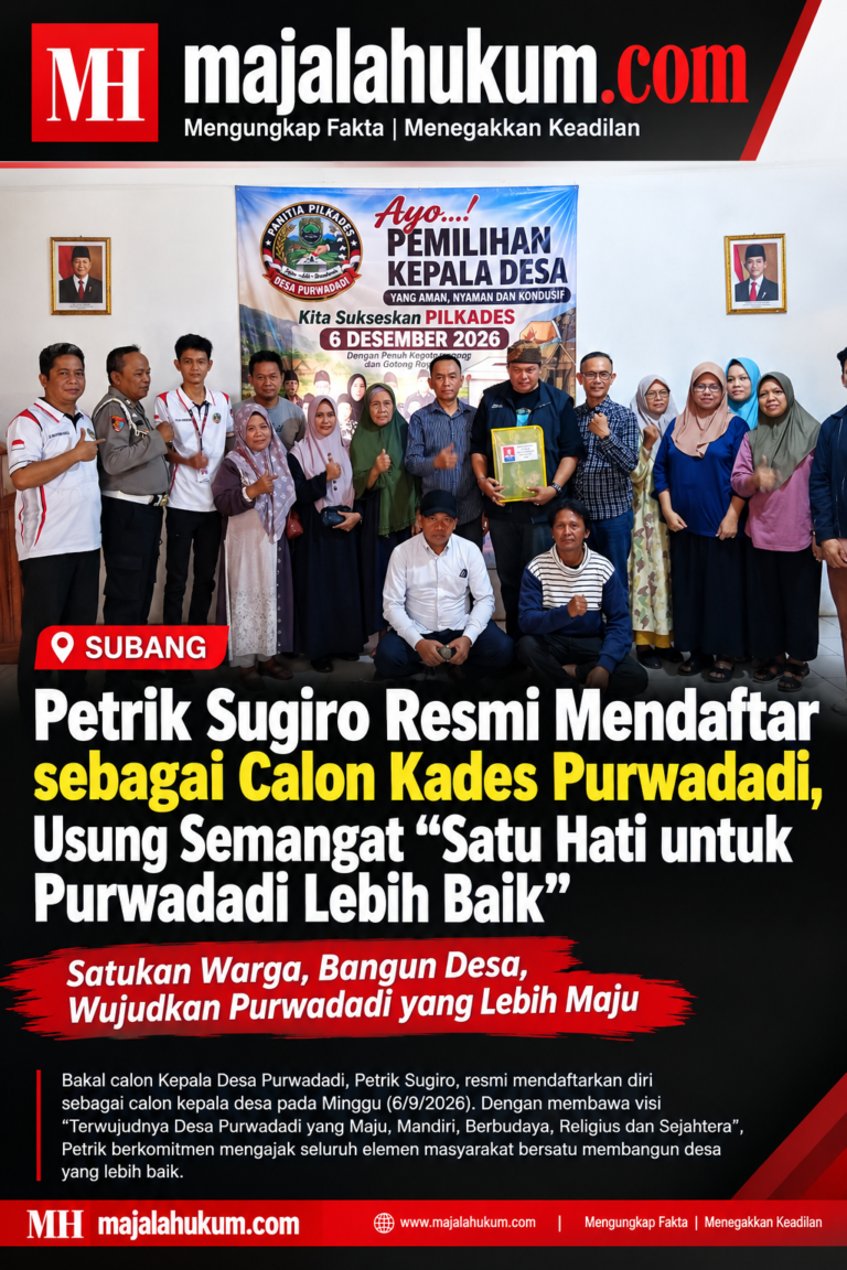 Petrik Sugiro Resmi Daftar Pilkades Purwadadi, Bawa Tekad Satukan Warga Menuju Desa Lebih Baik