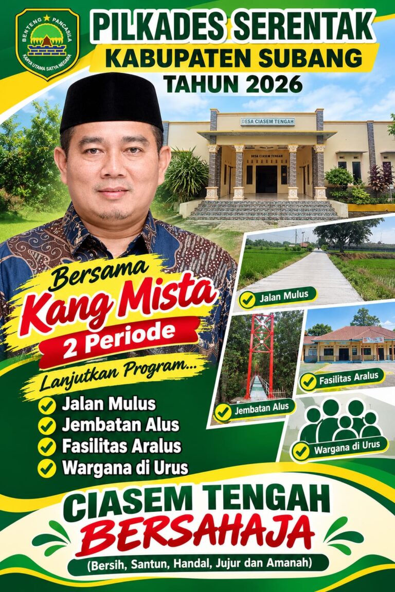 Mista Rangun Siap Kembali Maju di Pilkades Ciasem Tengah, Usung Moto “BERSAHAJA”