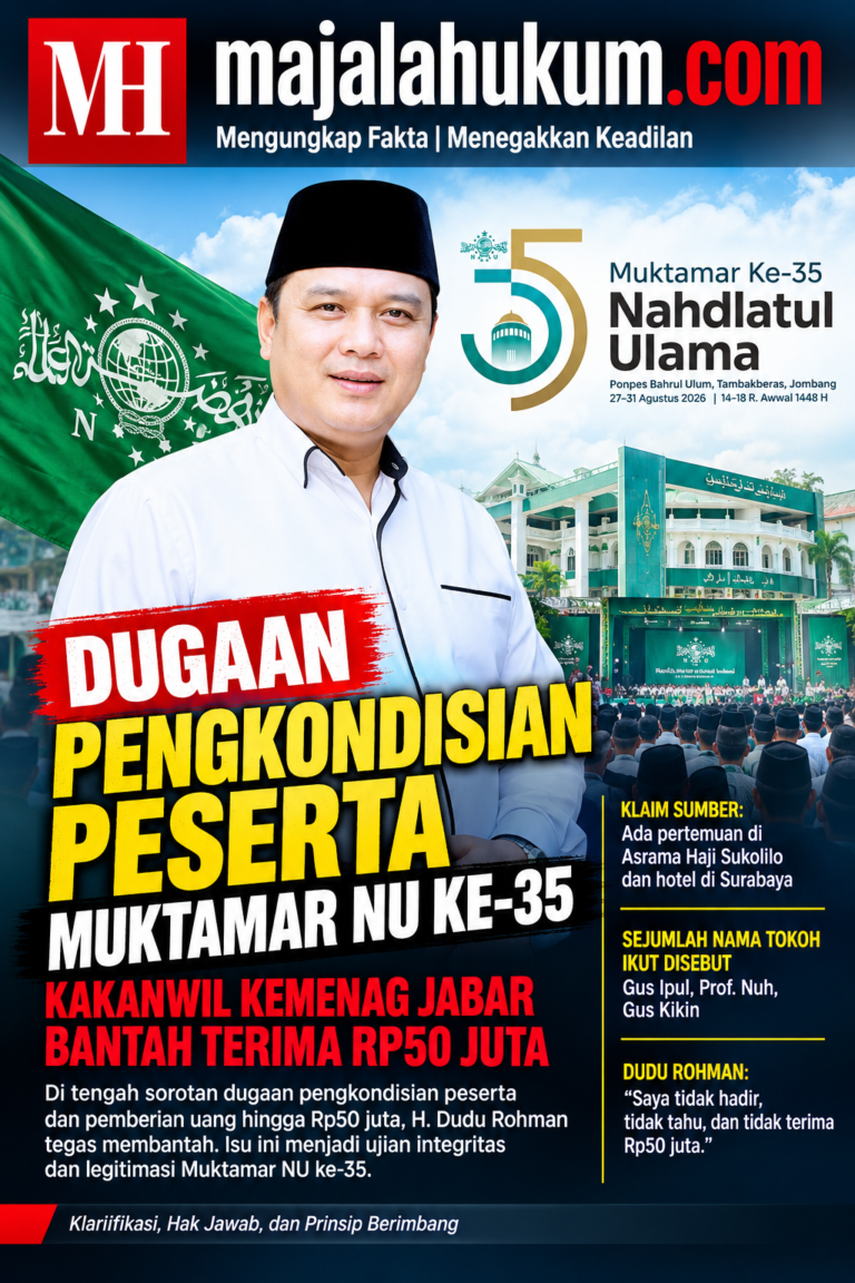 Dugaan Pengkondisian Peserta Muktamar NU ke-35, Kepala Kanwil Kemenag Jabar Beri Klarifikasi: Bantah Terima Rp50 Juta