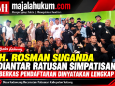 H. Rosman Suganda Diantar Ratusan Simpatisan, Berkas Pendaftaran Dinyatakan Lengkap
