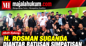 H. Rosman Suganda Diantar Ratusan Simpatisan, Berkas Pendaftaran Dinyatakan Lengkap