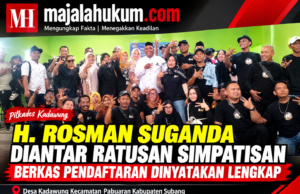 H. Rosman Suganda Diantar Ratusan Simpatisan, Berkas Pendaftaran Dinyatakan Lengkap
