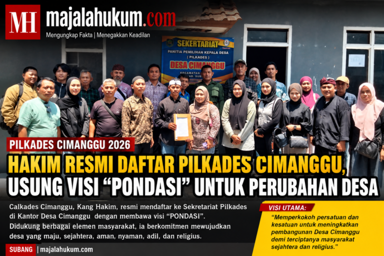 Hakim Resmi Daftar Pilkades Cimanggu, Bawa Visi “PONDASI” untuk Perubahan Desa