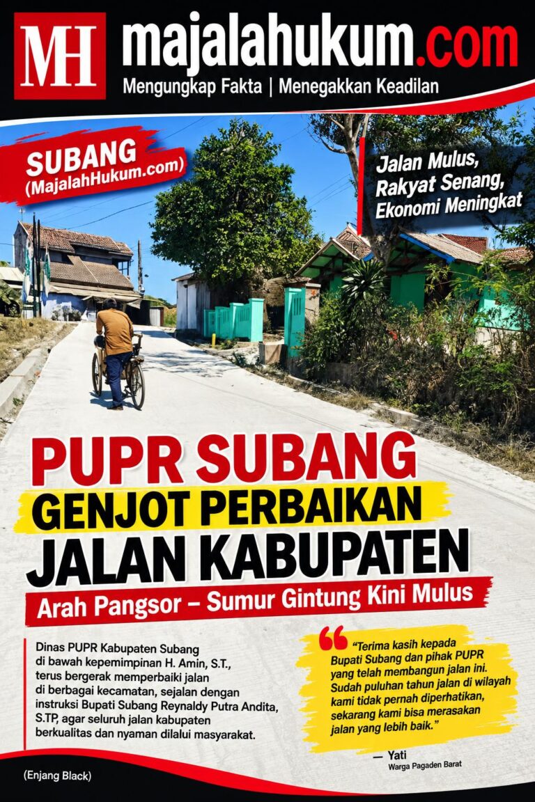 PUPR Subang Genjot Perbaikan Jalan Kabupaten, Arah Pangsor–Sumur Gintung Kini Mulus