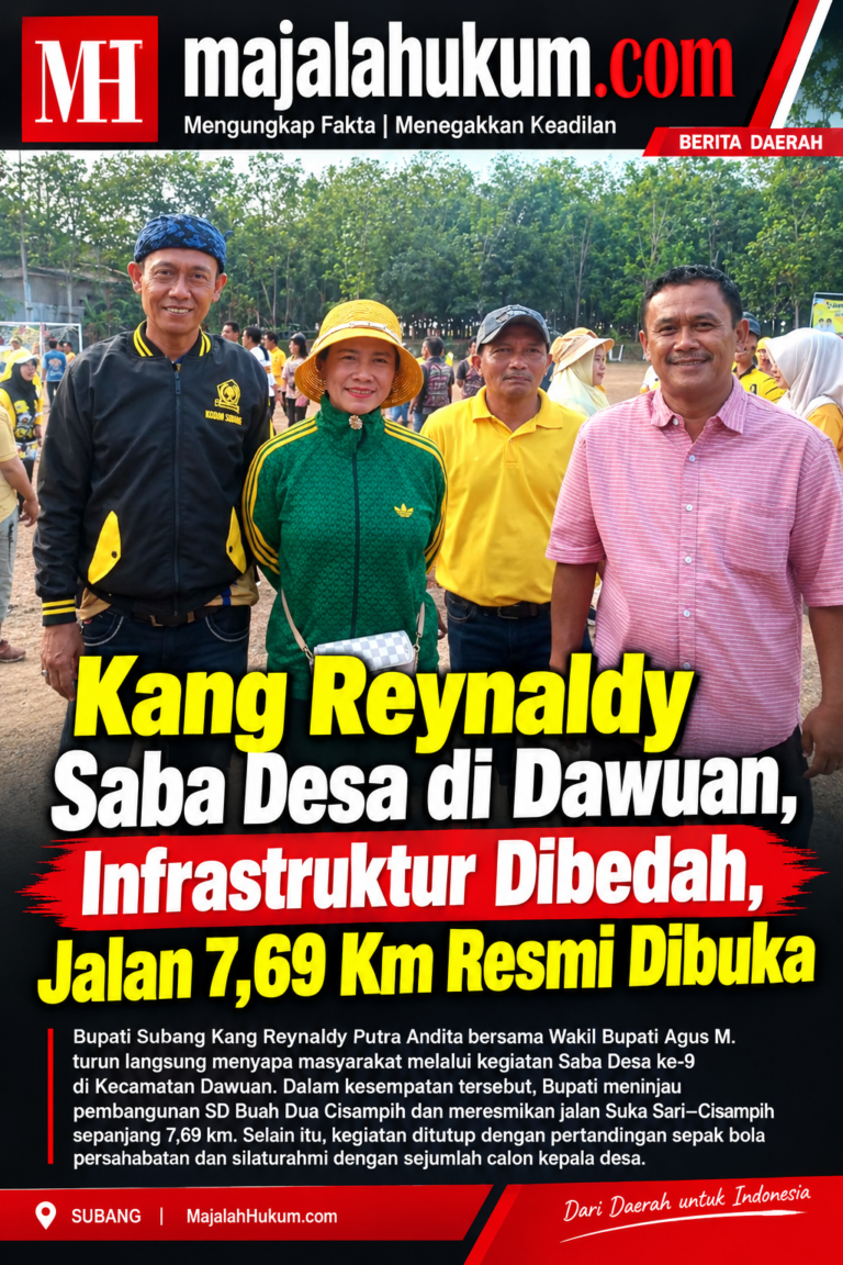 Kang Reynaldy Saba Desa di Dawuan, Infrastruktur Dibedah, Jalan 7,69 Km Resmi Dibuka