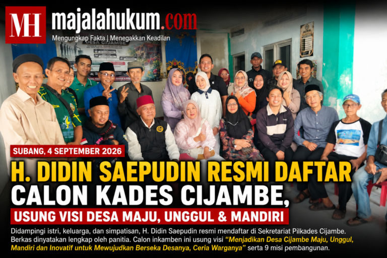 H. Didin Saepudin Resmi Daftar sebagai Calon Kades Cijambe, Bawa Visi Desa Maju dan Mandiri
